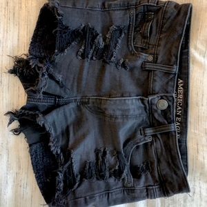 American Eagle High Waisted Ripped Shorts